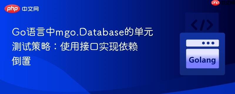 Go语言中mgo.Database的单元测试策略：使用接口实现依赖倒置