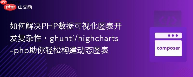 如何解决PHP数据可视化图表开发复杂性，ghunti/highcharts-php助你轻松构建动态图表