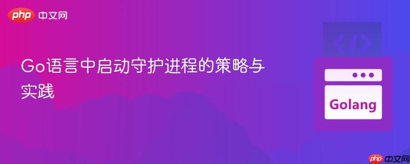 Go语言中启动守护进程的策略与实践