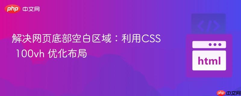 解决网页底部空白区域：利用CSS 100vh 优化布局