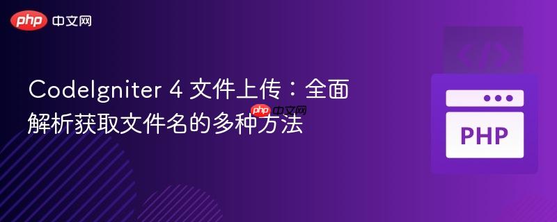 CodeIgniter 4 文件上传：全面解析获取文件名的多种方法