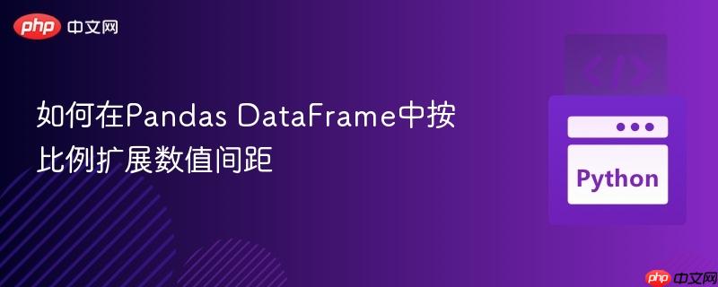 如何在Pandas DataFrame中按比例扩展数值间距 如何在Pandas DataFrame中按比例扩展数值间距