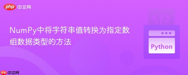 NumPy中将字符串值转换为指定数组数据类型的方法