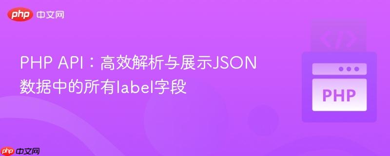 PHP API:高效解析与展示JSON数据中的所有label字段 PHP API:高效解析与展示JSON数据中的所有label字段