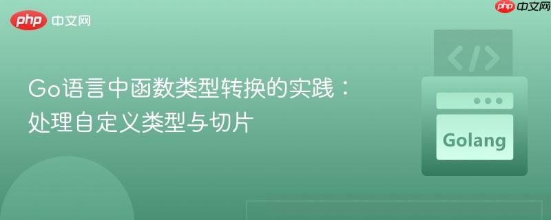 Go语言中函数类型转换的实践:处理自定义类型与切片 Go语言中函数类型转换的实践:处理自定义类型与切片