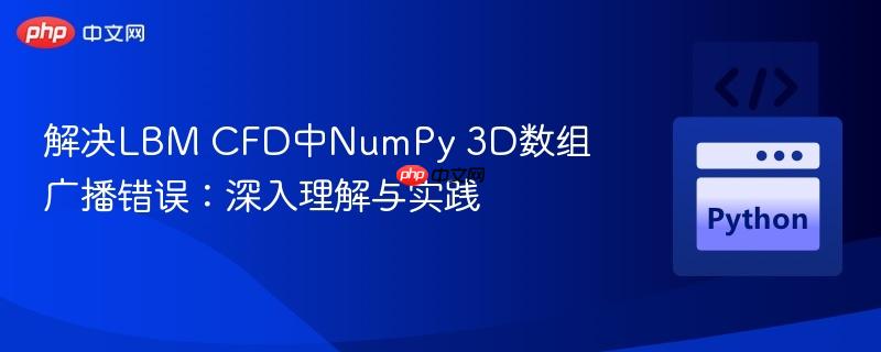 解决LBM CFD中NumPy 3D数组广播错误:深入理解与实践 解决LBM CFD中NumPy 3D数组广播错误:深入理解与实践