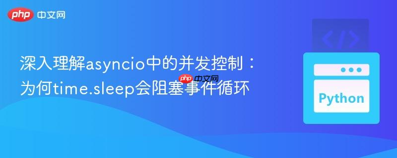 深入理解asyncio中的并发控制：为何time.sleep会阻塞事件循环