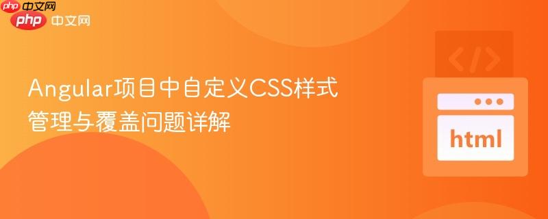 Angular项目中自定义CSS样式管理与覆盖问题详解 Angular项目中自定义CSS样式管理与覆盖问题详解