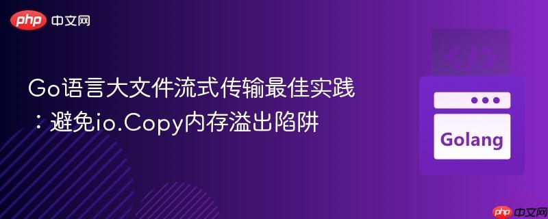 Go语言大文件流式传输最佳实践：避免io.Copy内存溢出陷阱