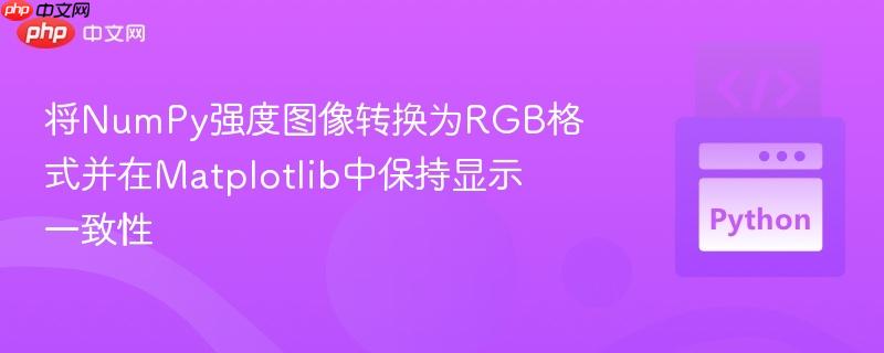 将NumPy强度图像转换为RGB格式并在Matplotlib中保持显示一致性