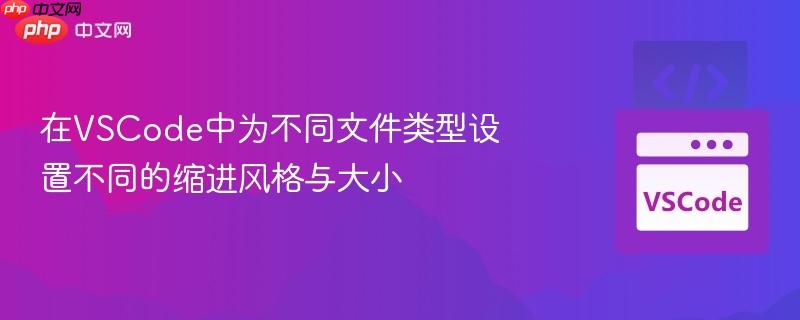 在VSCode中为不同文件类型设置不同的缩进风格与大小