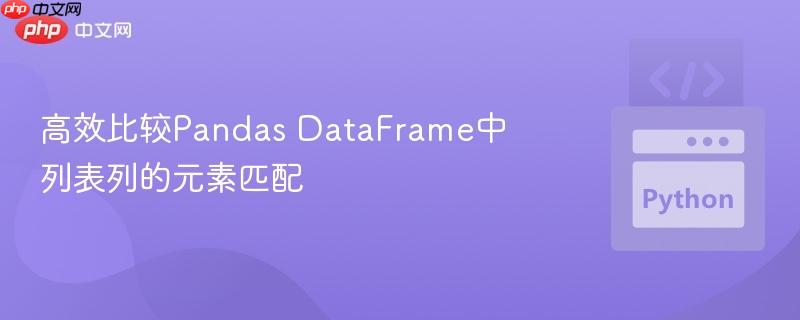 高效比较Pandas DataFrame中列表列的元素匹配