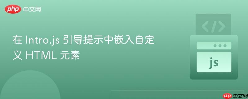在 Intro.js 引导提示中嵌入自定义 HTML 元素