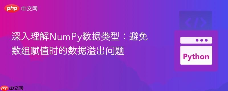 深入理解NumPy数据类型：避免数组赋值时的数据溢出问题