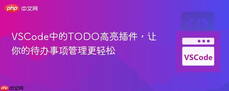 VSCode中的TODO高亮插件，让你的待办事项管理更轻松