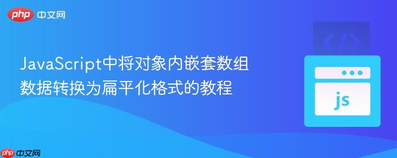 JavaScript中将对象内嵌套数组数据转换为扁平化格式的教程