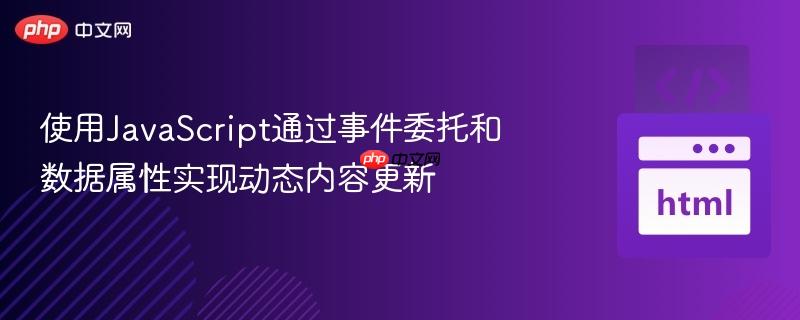 使用JavaScript通过事件委托和数据属性实现动态内容更新 使用JavaScript通过事件委托和数据属性实现动态内容更新