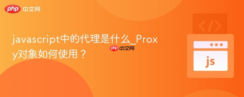 javascript中的代理是什么_Proxy对象如何使用? javascript中的代理是什么_Proxy对象如何使用?