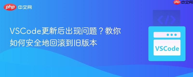 VSCode更新后出现问题？教你如何安全地回滚到旧版本