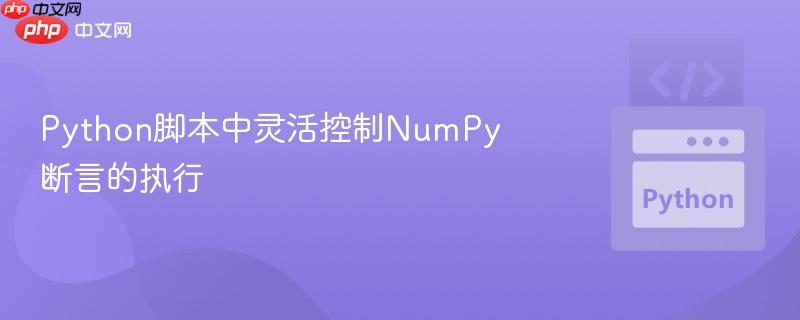 Python脚本中灵活控制NumPy断言的执行 Python脚本中灵活控制NumPy断言的执行