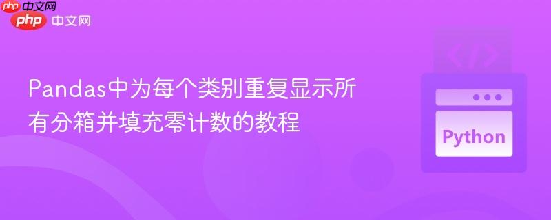 Pandas中为每个类别重复显示所有分箱并填充零计数的教程 Pandas中为每个类别重复显示所有分箱并填充零计数的教程