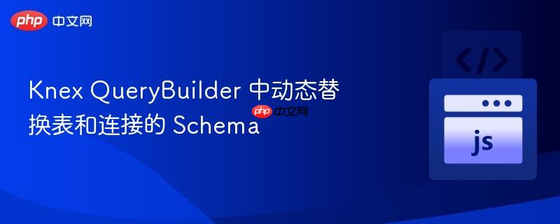 Knex QueryBuilder 中动态替换表和连接的 Schema Knex QueryBuilder 中动态替换表和连接的 Schema