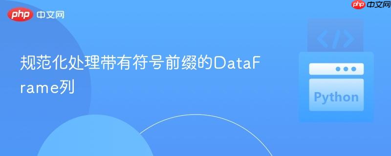规范化处理带有符号前缀的DataFrame列 规范化处理带有符号前缀的DataFrame列