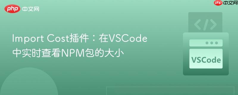 Import Cost插件:在VSCode中实时查看NPM包的大小 Import Cost插件:在VSCode中实时查看NPM包的大小