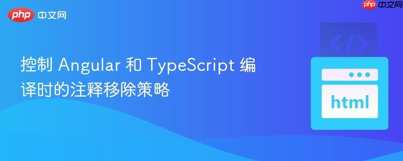 控制 Angular 和 TypeScript 编译时的注释移除策略 控制 Angular 和 TypeScript 编译时的注释移除策略
