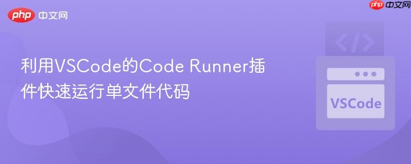 利用VSCode的Code Runner插件快速运行单文件代码 利用VSCode的Code Runner插件快速运行单文件代码