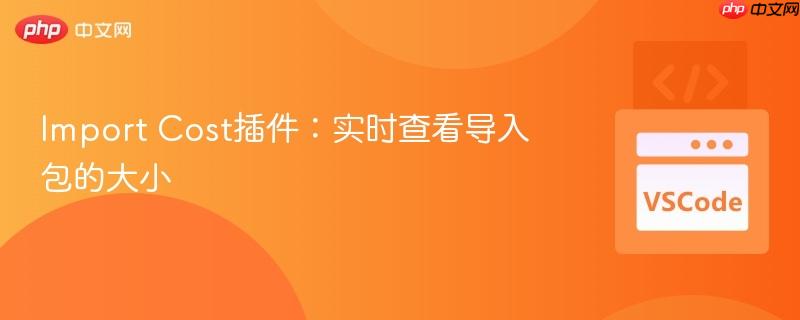 Import Cost插件：实时查看导入包的大小