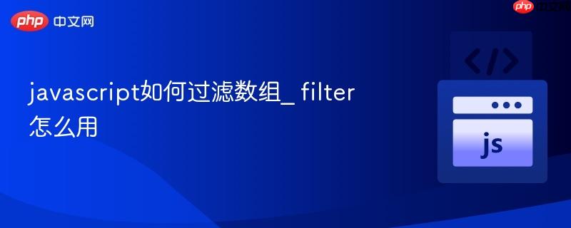 javascript如何过滤数组_ filter怎么用