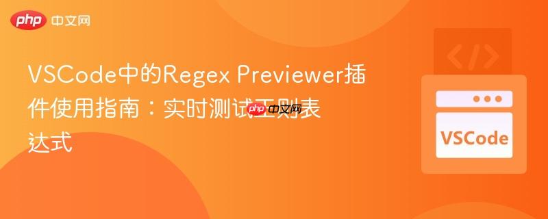 VSCode中的Regex Previewer插件使用指南:实时测试正则表达式 VSCode中的Regex Previewer插件使用指南:实时测试正则表达式