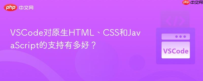 VSCode对原生HTML、CSS和JavaScript的支持有多好？