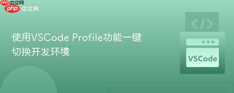 使用VSCode Profile功能一键切换开发环境 使用VSCode Profile功能一键切换开发环境