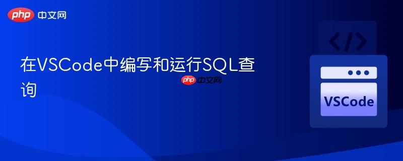 在VSCode中编写和运行SQL查询 在VSCode中编写和运行SQL查询