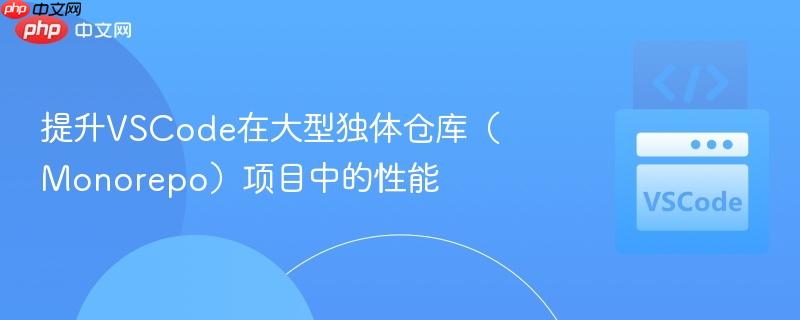 提升VSCode在大型独体仓库(Monorepo)项目中的性能 提升VSCode在大型独体仓库(Monorepo)项目中的性能