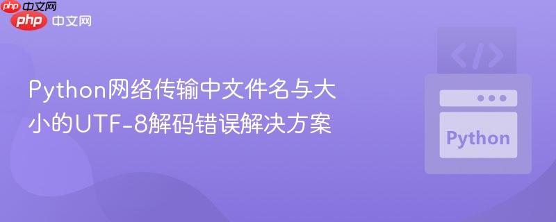 Python网络传输中文件名与大小的UTF-8解码错误解决方案