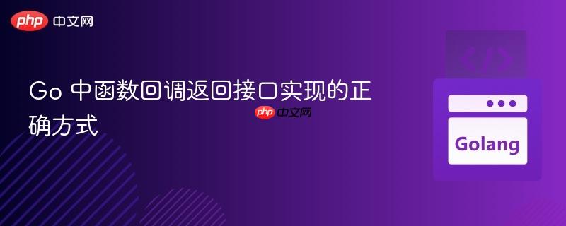 Go 中函数回调返回接口实现的正确方式