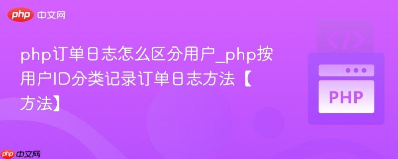 php订单日志怎么区分用户_php按用户ID分类记录订单日志方法【方法】