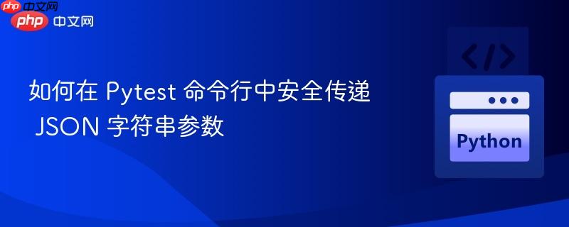 如何在 Pytest 命令行中安全传递 JSON 字符串参数