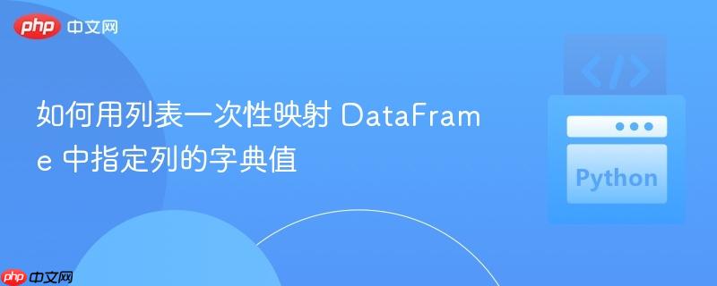 如何用列表一次性映射 DataFrame 中指定列的字典值