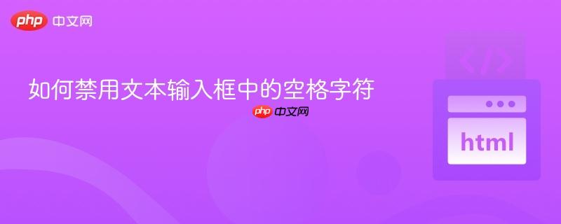 如何禁用文本输入框中的空格字符