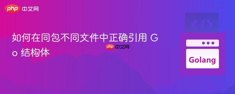 如何在同包不同文件中正确引用 Go 结构体