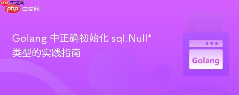 Golang 中正确初始化 sql.Null* 类型的实践指南