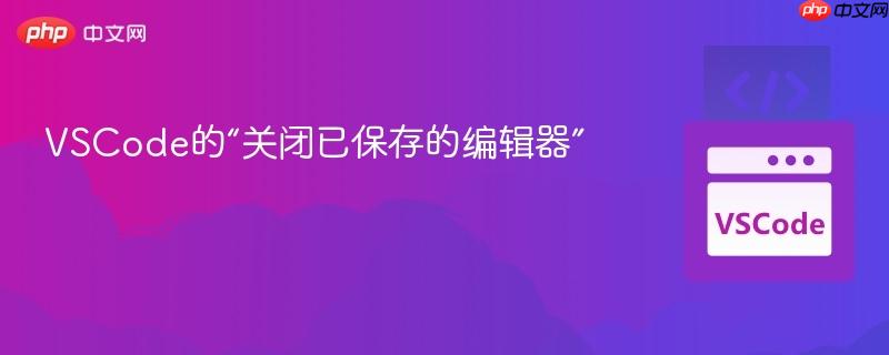 VSCode的“关闭已保存的编辑器”