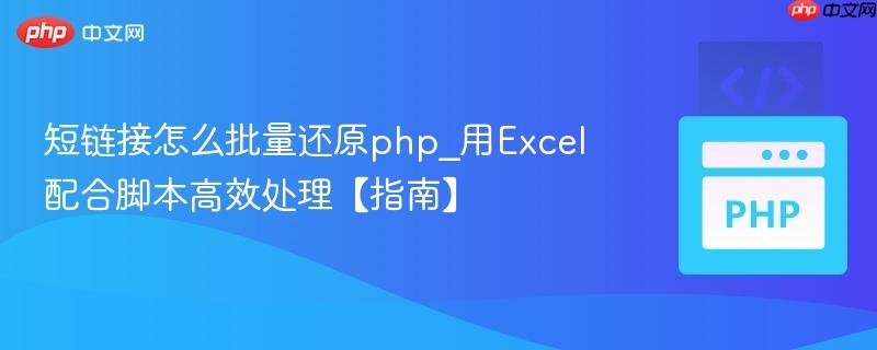 短链接怎么批量还原php_用Excel配合脚本高效处理【指南】