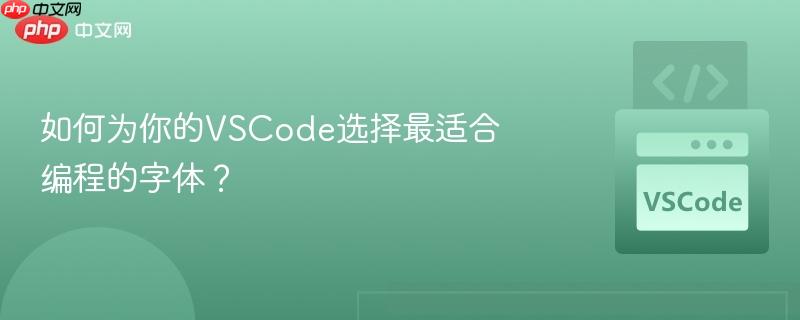 如何为你的VSCode选择最适合编程的字体？