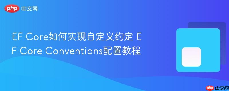 EF Core如何实现自定义约定 EF Core Conventions配置教程