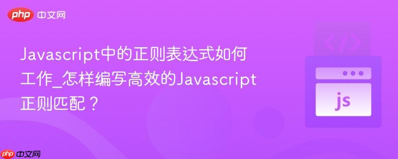 Javascript中的正则表达式如何工作_怎样编写高效的Javascript正则匹配？